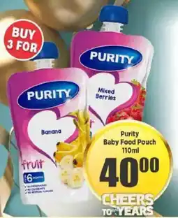 Big Save Purity Baby Food Pouch offer