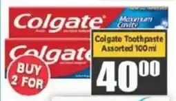 Big Save Colgate Toothpaste Assorted offer