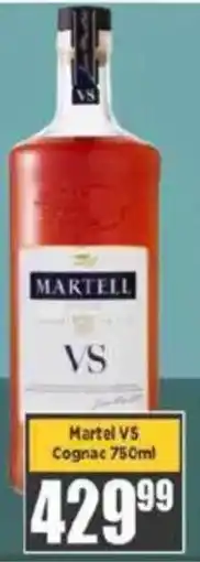 Big Save Martel VS Cognac offer
