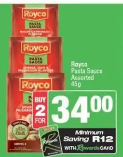 Spar Royco Pasta Sauce Assorted offer