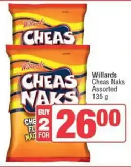 Spar Willards Cheas Naks Assorted offer