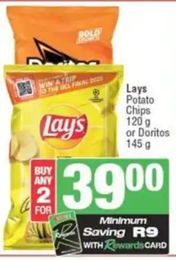 Spar Lays Potato Chips or Doritos offer