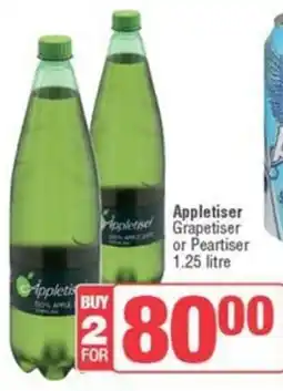 Spar Appletiser Grapetiser or Peartiser offer