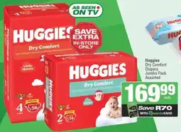 Spar Huggies Dry Comfort Diapers Jumbo Pack Assorted offer