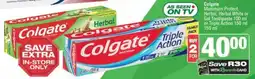 Spar Colgate Maximum Protect, Herbal, Herbal White or Gel Toothpaste or Triple Action offer