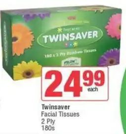 Spar Twinsaver Facial Tissues 2 Ply offer