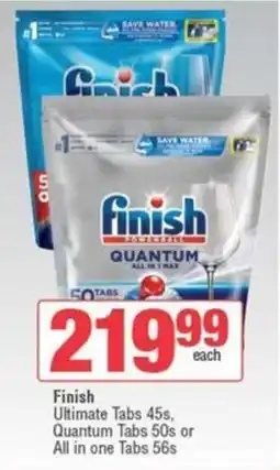 Spar Finish Ultimate Tabs, Quantum Tabs or All in one Tabs offer