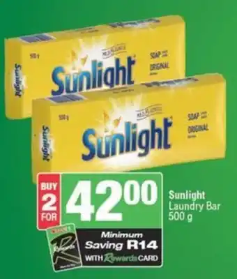 Spar Sunlight Laundry Bar offer