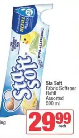 Spar Sta Soft Fabric Softener Refill Assorted offer