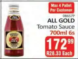KitKat Cash and Carry ALL GOLD Tomato Sauce 700ml 6s offer