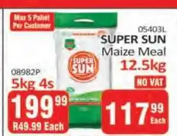 KitKat Cash and Carry SUPER SUN Maize Meal 12.5kg offer