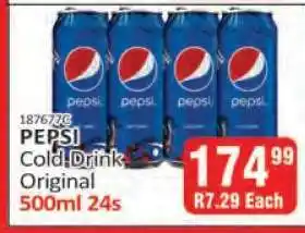 KitKat Cash and Carry PEPSI Cold Drink Original 500ml 24s offer
