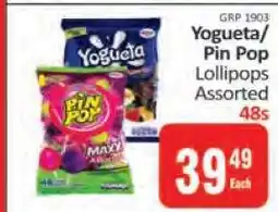 KitKat Cash and Carry Yogueta/Pin Pop Lollipops Assorted 48s offer