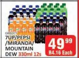KitKat Cash and Carry 7UP/PEPSI/MIRANDA/MOUNTAIN DEW 330ml 12s offer
