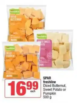 Spar SPAR freshline Diced Butternut, Sweet Potato or Pumpkin offer
