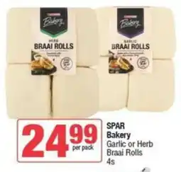 Spar SPAR Bakery Garlic or Herb Braai Rolls offer