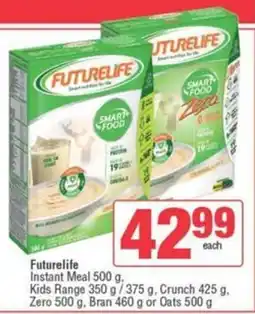 Spar Futurelife Instant Meal, Kids Range, Crunch, Zero, Bran or Oats offer