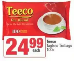 Spar Teeco Tagless Teabags offer