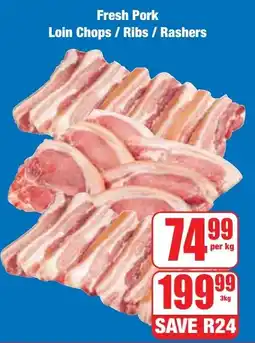 Boxer Superstores Fresh Pork Loin Chops/ Ribs/ Rashers offer