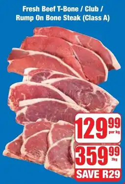 Boxer Superstores Fresh Beef T-Bone/ Club/ Rump On Bone Steak offer