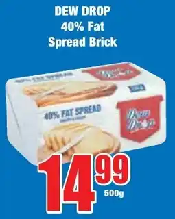 Boxer Superstores DEW DROP 40% Fat Spread Brick offer
