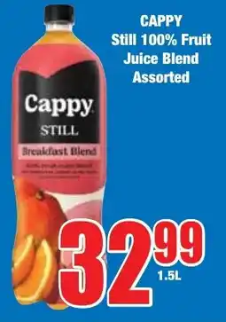 Boxer Superstores CAPPY Still 100% Fruit Juice Blend Assorted offer