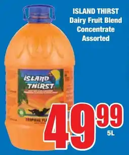 Boxer Superstores ISLAND THIRST Dairy Fruit Blend Concentrate Assorted offer