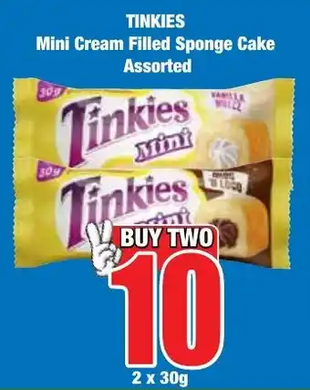 Boxer Superstores TINKIES Mini Cream Filled Sponge Cake Assorted offer