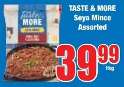 Boxer Superstores TASTE & MORE Soya Mince Assorted offer