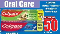 Boxer Superstores COLGATE Herbal/ Regular Toothpaste Family Pack offer