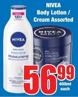 Boxer Superstores NIVEA Body Lotion/ Cream Assorted offer