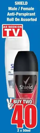 Boxer Superstores SHIELD Male/ Female Anti-Perspirant Roll On Assorted offer
