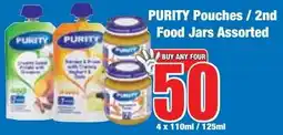 Boxer Superstores PURITY Pouches/ 2nd Food Jars Assorted offer