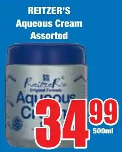 Boxer Superstores REITZER'S Aqueous Cream Assorted offer