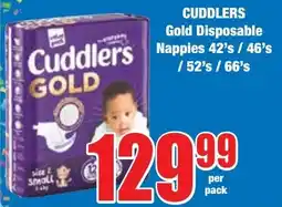 Boxer Superstores CUDDLERS Gold Disposable Nappies offer