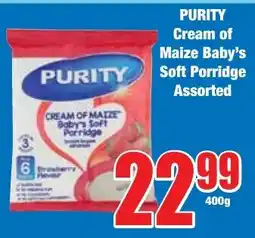 Boxer Superstores PURITY Cream of Maize Baby's Soft Porridge Assorted offer
