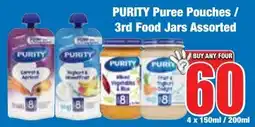 Boxer Superstores PURITY Puree Pouches/ 3rd Food Jars Assorted offer