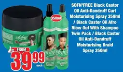 Boxer Superstores SOFN'FREE Black Castor Oil Anti-Dandruff Curl Moisturising Spray/ Black Castor Oil Anti-Dandruff Moisturising Braid Spray offer