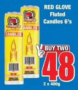 Boxer Superstores RED GLOVE Fluted Candles offer