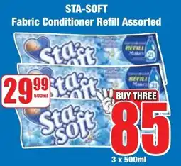 Boxer Superstores STA-SOFT Fabric Conditioner Refill Assorted offer
