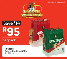 Makro HUNTERS Gold or Dry Cider NRB's offer