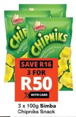 Checkers Simba Chipniks Snack offer