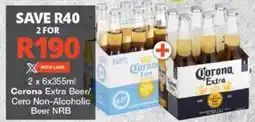 Checkers Corona Extra Beer/ Cero Non-Alcoholic Beer NRB offer