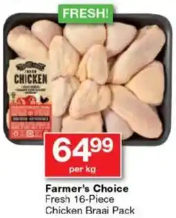 Checkers Farmer's Choice Fresh Chicken Braai Pack offer