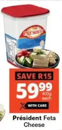 Checkers Président Feta Cheese offer