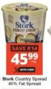 Checkers Stork Country Spread 40% Fat Spread offer