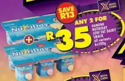 Shoprite Danone nutriday low fat dairy snack all variants offer