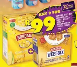 Shoprite Bokomo weet-bix wholegrain wheat biscuits or bokomo corn flakes cereal offer