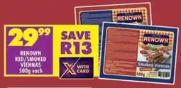 Shoprite Renown red/ smoked viennas offer