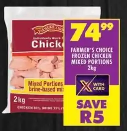 Shoprite Farmer's choice frozen chicken mixed portions offer